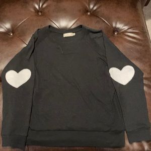 sweater heart elbow patches